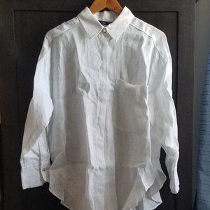 NWT OVERSIZED 100% LINEN SHIRT WHITE - REF. 8354/372.